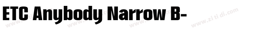 ETC Anybody Narrow B字体转换